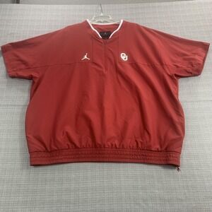 Oklahoma Sooners Nike Jordan Half Zip Pullover Mens 3XL Red NCAA Football